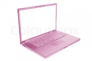 pink and fashionable laptop